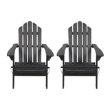 Hollywood Outdoor Acacia Wood Foldable Adirondack Chairs (Set of 2)