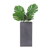 Sagebrook Home Contemporary Resin, Set of 2 -  11/13"d Square Nested Planters, Gray 16823-02 Gray Polyresin