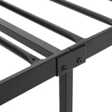 Claudia Modern Iron Twin Bed Frame, Flat Black Noble House