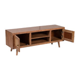 Sagebrook Home Contemporary Wood/cane, 55x20" 2-door Tv-stand. Natural 17872 Brown Acacia Wood