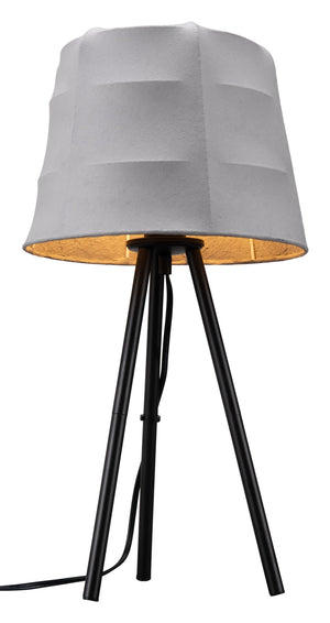 Zuo Modern Mozzi Steel, Rayon Modern Commercial Grade Table Lamp Gray, Black Steel, Rayon