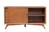 Alpine Furniture Flynn Small TV Console, Acorn 966-15 Acorn Mahogany Solids & Okoume Veneer 50 x 20 x 27