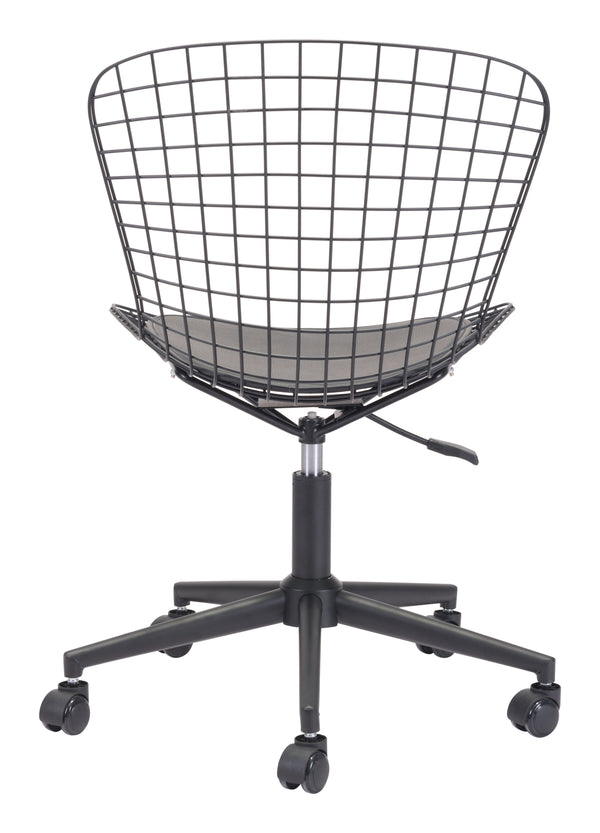 Zuo Modern Wire 100% Polyurethane, Steel Modern Commercial Grade Office Chair Black 100% Polyurethane, Steel