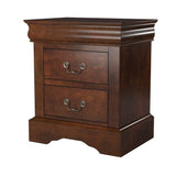 Alpine Furniture West Haven 2 Drawer Nightstand, Cappuccino 2202 Cappuccino Rubberwood Solids & Poplar Veneer 21.5 x 15.5 x 24