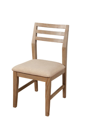 Alpine Furniture Aiden Set of 2 Side Chairs 3348-02 Weathered Natural Solid Pine and Plywood 18.5 x 21 x 35