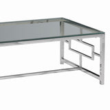 Sagebrook Home Glam Silver Metal/glass Cocktail Table, Kd 12804-06 Silver Metal