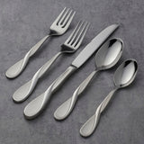 Satin Aquarius 5 Piece Fine Flatware Set, Service For 1