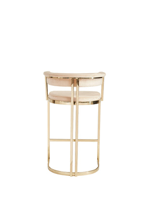 VIG Furniture Modrest - Munith Modern Beige Velvet & Gold Bar Stool VGZAB9504-BG-BS