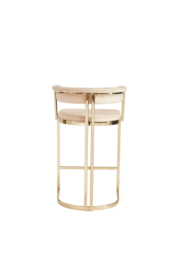 VIG Furniture Modrest - Munith Modern Beige Velvet & Gold Bar Stool VGZAB9504-BG-BS
