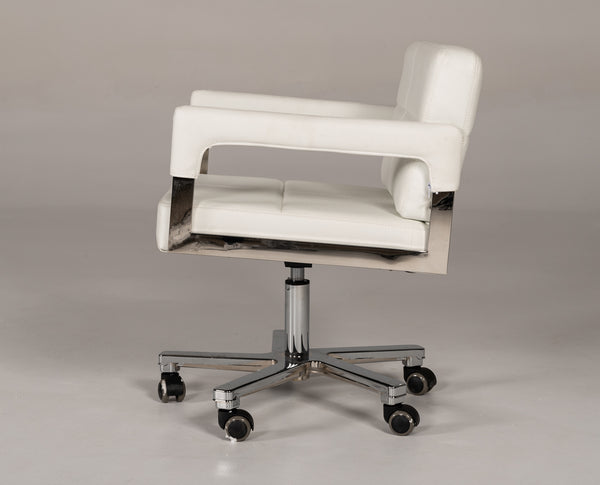 VIG Furniture Modrest Craig Modern White Bonded Leather Office Chair VGVCA508-WHT