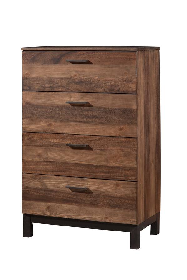 Weston Chest - Artisan Mahogany & Rustic Pine Design with Felt-Lined Drawer for Timeless Elegance