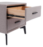 Zuo Modern Halle 100% Polyester, MDF, Plywood, Steel Modern Side Table Gray 100% Polyester, MDF, Plywood, Steel