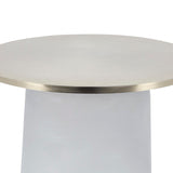 Sagebrook Home Contemporary Metal Top, 22"h Side Table, Gls Base, Clear 16570-02 Clear/frost Glass