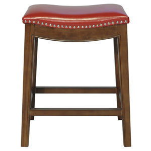 Elmo Bonded Leather Counter Stool - Red