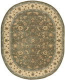 Nourison Nourison 2000 2003 Persian Handmade Tufted Indoor Area Rug Olive 7'6" x 9'6" OVAL 99446862372