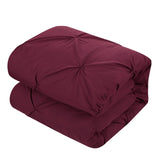 Daya Burgundy King 4pc Duvet Set