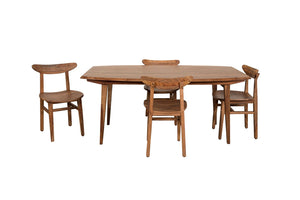 Porter Designs Fusion Solid Sheesham Wood Modern Dining Table Natural 07-117-01-6730