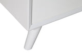 Alpine Furniture Flynn Accent Cabinet, White 966-W-14 White Mahogany Solids & Okoume Veneer 40 x 19 x 32