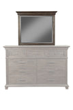 Alpine Furniture Newberry Mirror, Salvaged Grey 1468-06 Salvaged Grey Acacia Solids 44 x 3 x 36