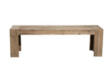 Alpine Furniture Seashore Dining Bench, Antique Natural 8868-03 Sandblasted Antique Natural Acacia Solids 58 x 16 x 18