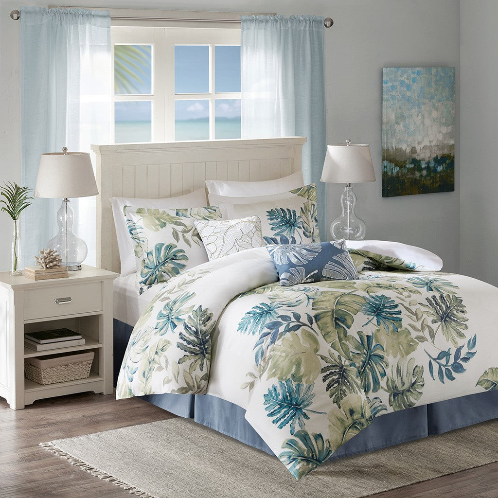 Harbor House Lorelai Coastal| 100% Cotton Sateen Printed 6Pcs Comforter Set HH10-1621