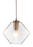 EE2580 Glass, Steel Modern Commercial Grade Ceiling Lamp