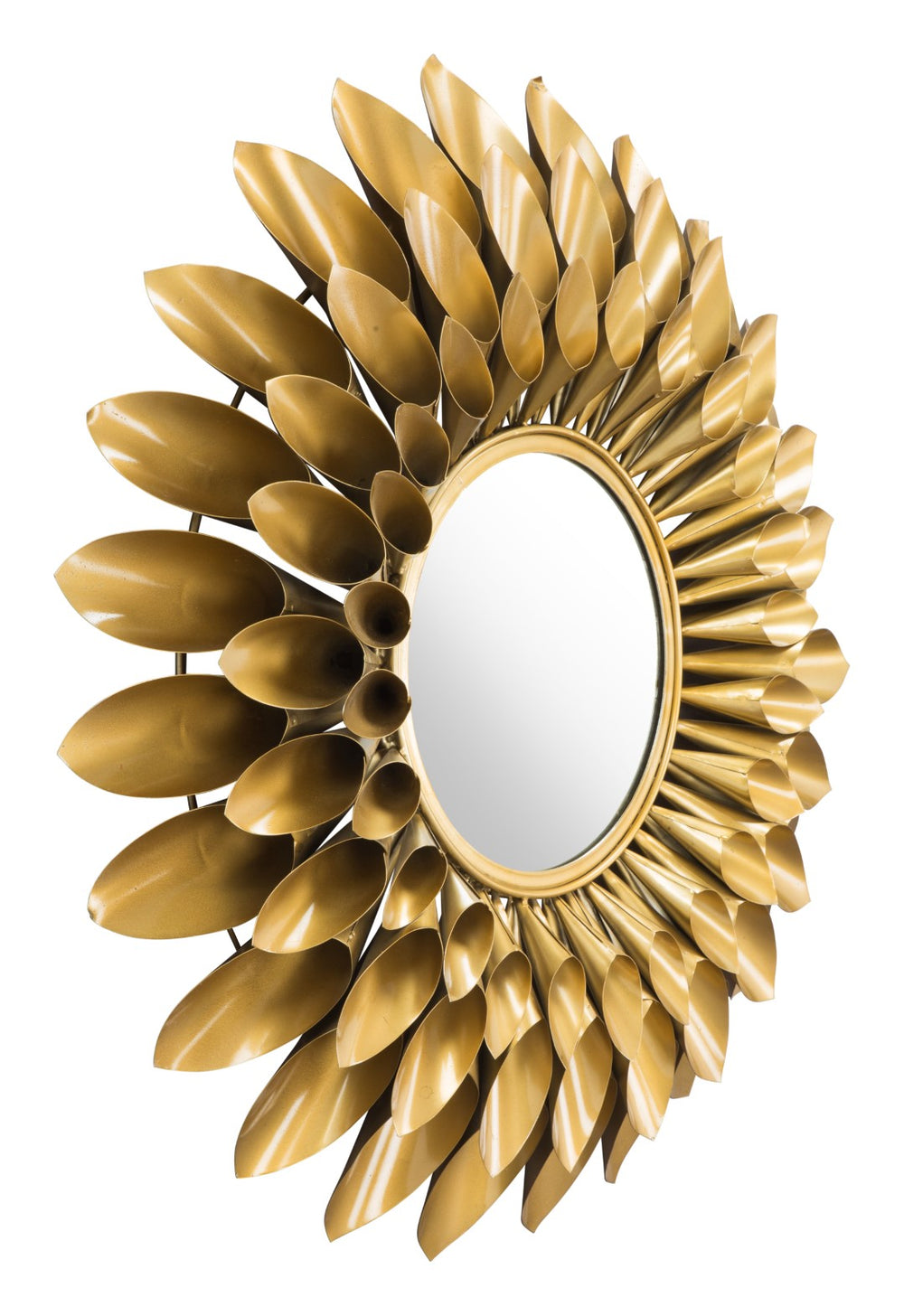 Zuo Modern Sunflower Iron, MDF, Glass Glam Commercial Grade Mirror Gold Iron, MDF, Glass