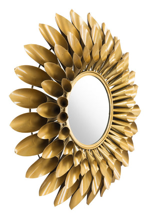 Zuo Modern Sunflower Iron, MDF, Glass Glam Commercial Grade Mirror Gold Iron, MDF, Glass