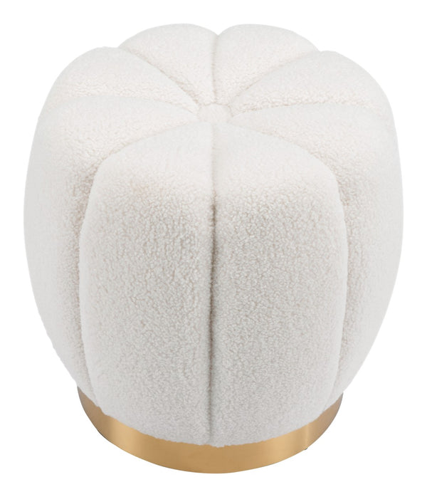 Zuo Modern Napa 100% Polyester, Plywood, MDF, Stainless Steel Modern Ottoman Ivory 100% Polyester, Plywood, MDF, Stainless Steel