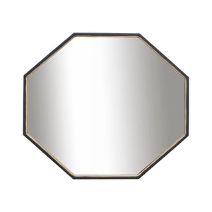 Sagebrook Home Contemporary Metal, 32x28 Octagonal Mirror, Black/gld Wb 16440 Black Metal