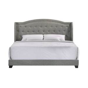 Intercon Rhyan Traditional Upholstered King Bed UB-BR-RHYKNG-SMK-C UB-BR-RHYKNG-SMK-C