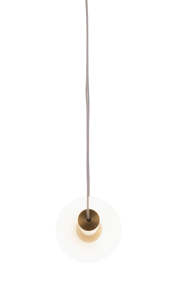 Zuo Modern Adeo Steel, Glass Modern Commercial Grade Ceiling Lamp Brass, White Steel, Glass