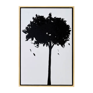 Sagebrook Home Contemporary 32x47, Hand Painted Autumn Wind Tree, Blk 70215 Black Mdf