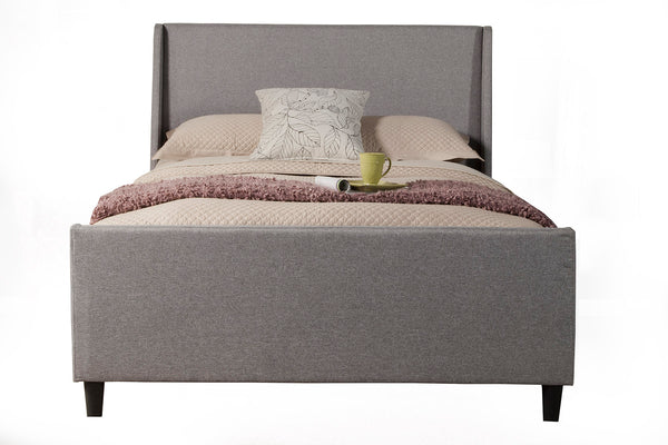 Alpine Furniture Amber Full Size Upholstered Bed, Grey Linen 1094F Grey Linen Poplar Solids 59 x 83 x 50
