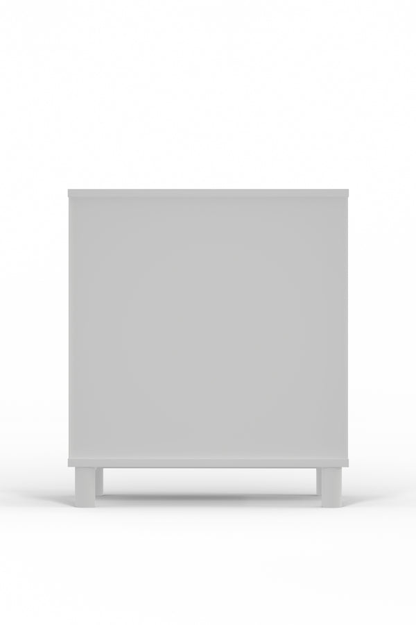 Alpine Furniture Stapleton 3 Drawer Small Chest, White 2090-04 White Mahogany Solids & Veneer 30 x 20 x 34