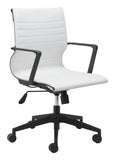 Zuo Modern Stacy 100% Polyurethane, Steel, Nylon Modern Commercial Grade Office Chair White, Black 100% Polyurethane, Steel, Nylon
