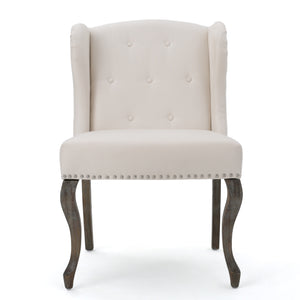 Niclas Beige Fabric Chair Noble House