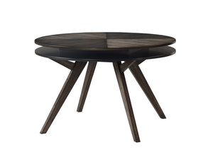 Alpine Furniture Lennox Round Dining Table, Dark Tobacco 5164-03 Dark Tobacco Rubberwood Solids & Mindy Veneer 47.5 x 47.5 x 30