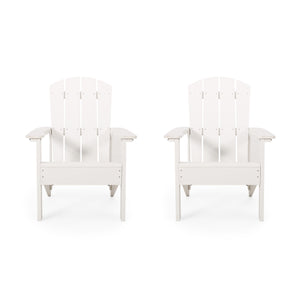 Culver Outdoor Adirondack Chairs (Set of 2), White
