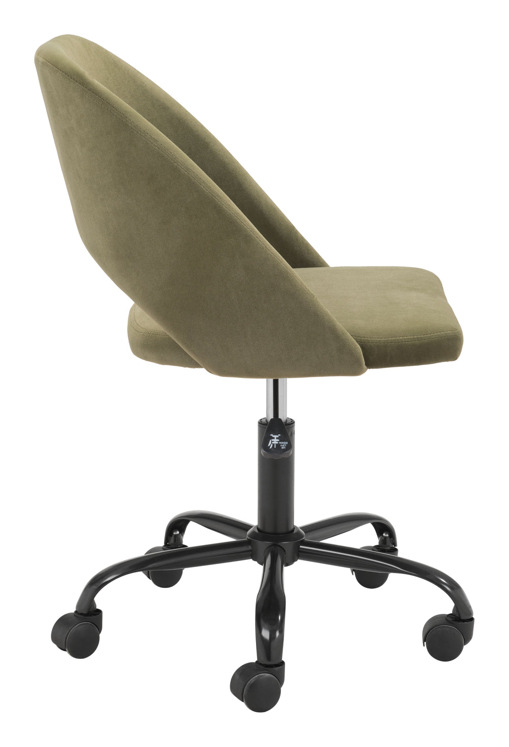 Zuo Modern Treibh 100% Polyester, Plywood, Steel Modern Commercial Grade Office Chair Olive Green, Black 100% Polyester, Plywood, Steel