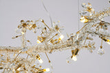 Bethel Gold Chandelier in Stainless Steel & Crystal