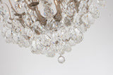 Bethel Pewter Chandelier in Metal & Crystal