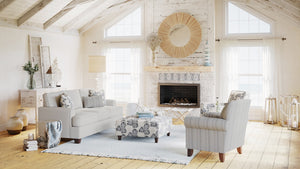 Fusion 109 Transitional Cocktail Ottoman 109 Seashore Sand 38" Square Cocktail Ottoman