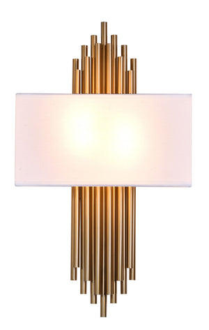 Bethel Gold Wall Sconce in Metal & Fabric