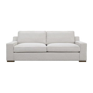 Sagebrook Home Contemporary Wd,3-seater Sofa Rvrsble Feather Blend Back,beige 16719 Ivory/beige Rubber Wood