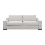 Sagebrook Home Contemporary Wd,3-seater Sofa Rvrsble Feather Blend Back,beige 16719 Ivory/beige Rubber Wood