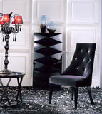 VIG Furniture A&X Charlotte - Black Velour Dining Chair (Set of 2) VGUNAA031