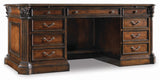 Hooker Furniture European Renaissance II Traditional-Formal 73'' Executive Desk in Hardwood Solids, Myrtle Burl, Clear Maple, Walnut & Cherry Veneers 374-10-562