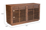 Zuo Modern Linea Acacia Wood Mid Century Commercial Grade Credenza Walnut Acacia Wood