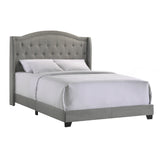 Intercon Rhyan Traditional Upholstered Queen Bed UB-BR-RHYQEN-SMK-C UB-BR-RHYQEN-SMK-C